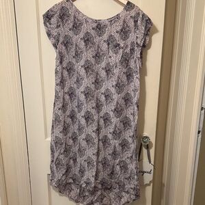 NEVER WORN - Lavender/Black Boden size 14 silk dress. NWOT.